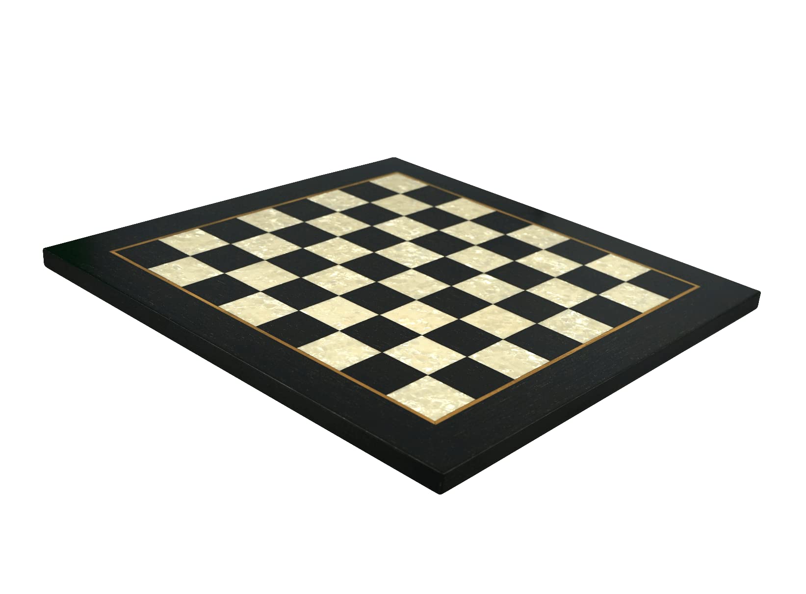Helena - Set di scacchi a tavola piatta in legno di ebano da 50 cm con peso ebanizzato e zagabria Staunton, 9,75 cm