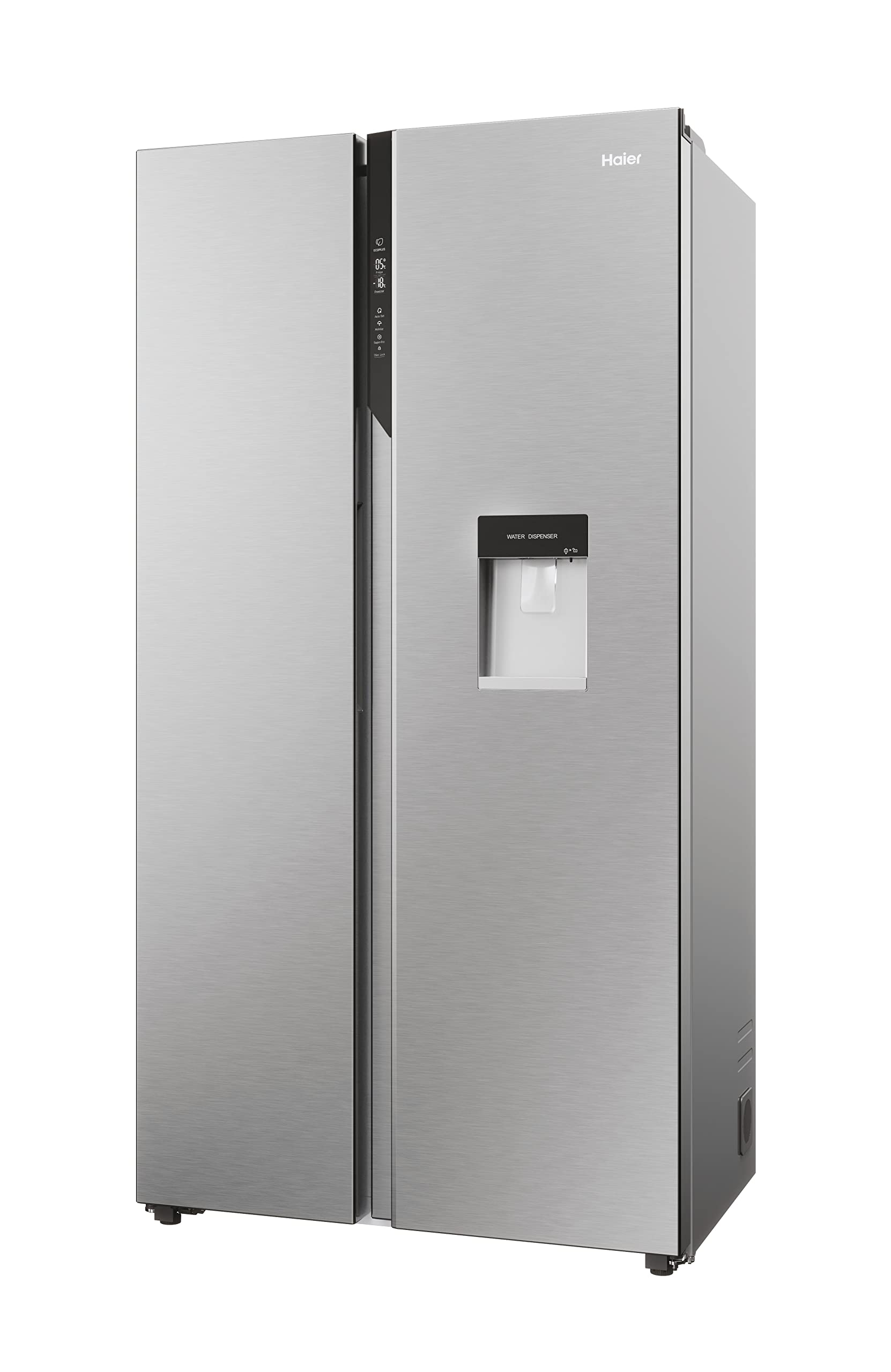 Haier SBS 90 Series 5 HSR5918DWMP - Frigorifero Side by Side, con erogatore di acqua, apertura porte 90 gradi, motore inverter, totale no gelo, larghezza 90 cm, capacità XXL 521L, illuminazione a LED
