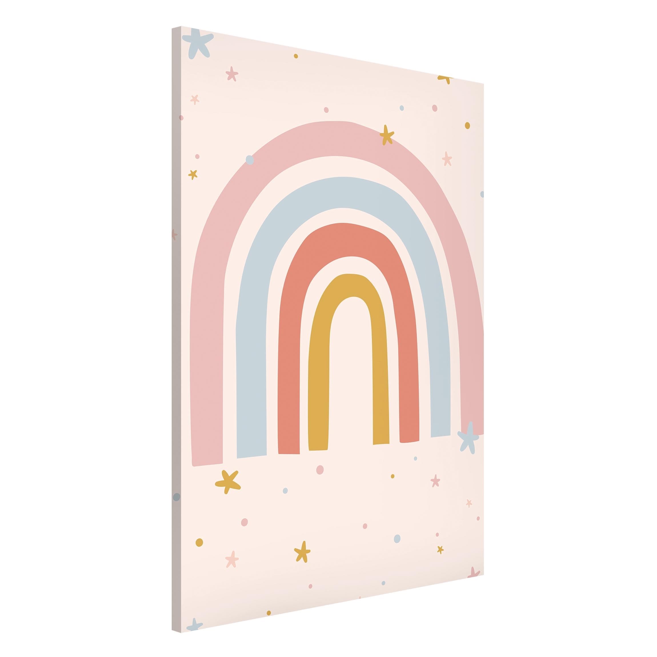 micasia Magnettafel Pinnwand für Magnete Kinderzimmer Magnetboard - Magnetwand Made in Germany - Regenbogen Illustration Notiztafel pastell Mädchen Jungen Visionboard WBMT_6629 (40x60cm)
