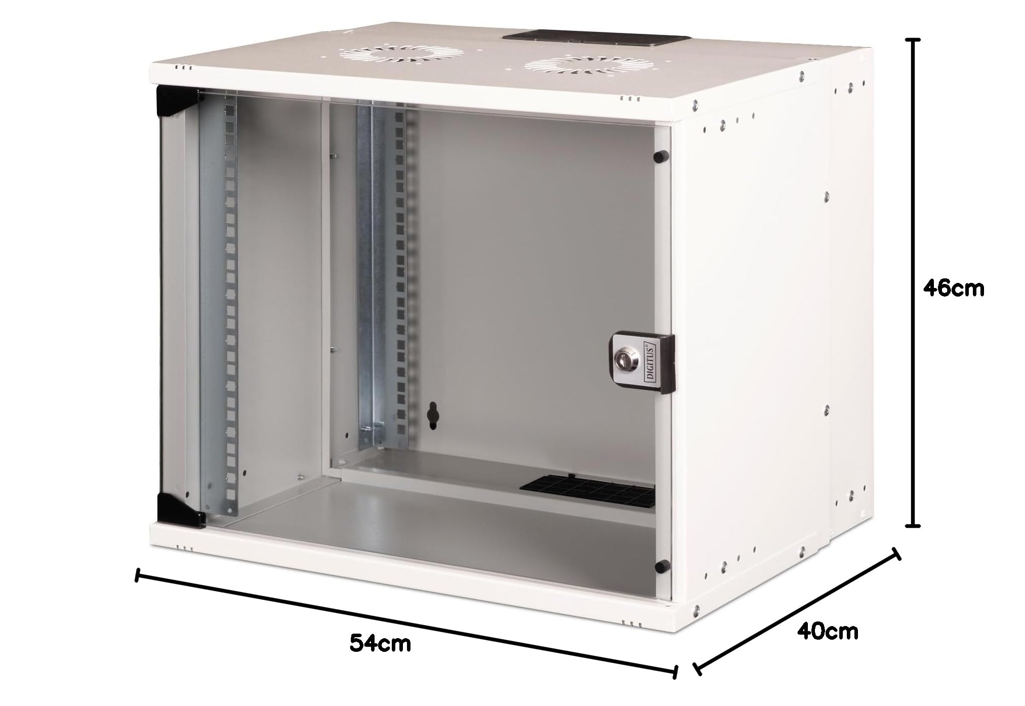 Digitus Soho Pro Series - Schrank Netzwerkschrank - Geeignet F?r Wandmontage - Ral 7035, Hellgrau - 9u - 48,3 Cm (19") (dN-49204)