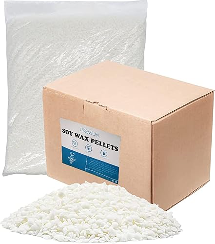 RYGufamizi Cera de soja, vela natural premium, 100% cera de soja para fabricación de velas de granja orgánica, sin aditivos, inofensiva y pura (5