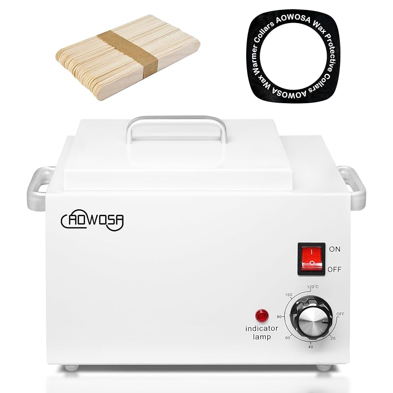 Aquecedor de cera AOWOSA com cuba única de 3 L, 300 W, temperatura ajustável e acessórios