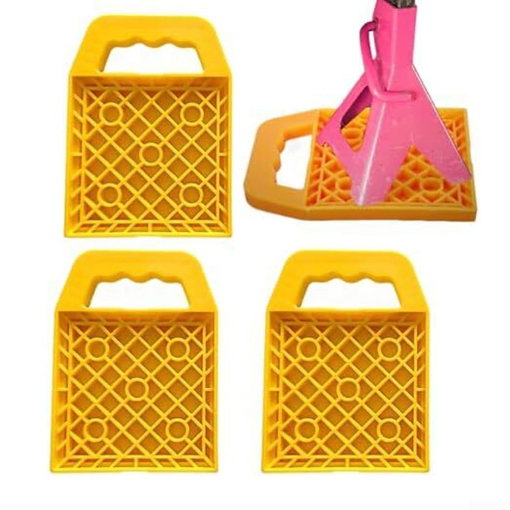Lot de 4 blocs de nivellement pour véhicule récréatif extérieur pour support de cric de remorque avec traction améliorée sur surfaces douces ou glissantes