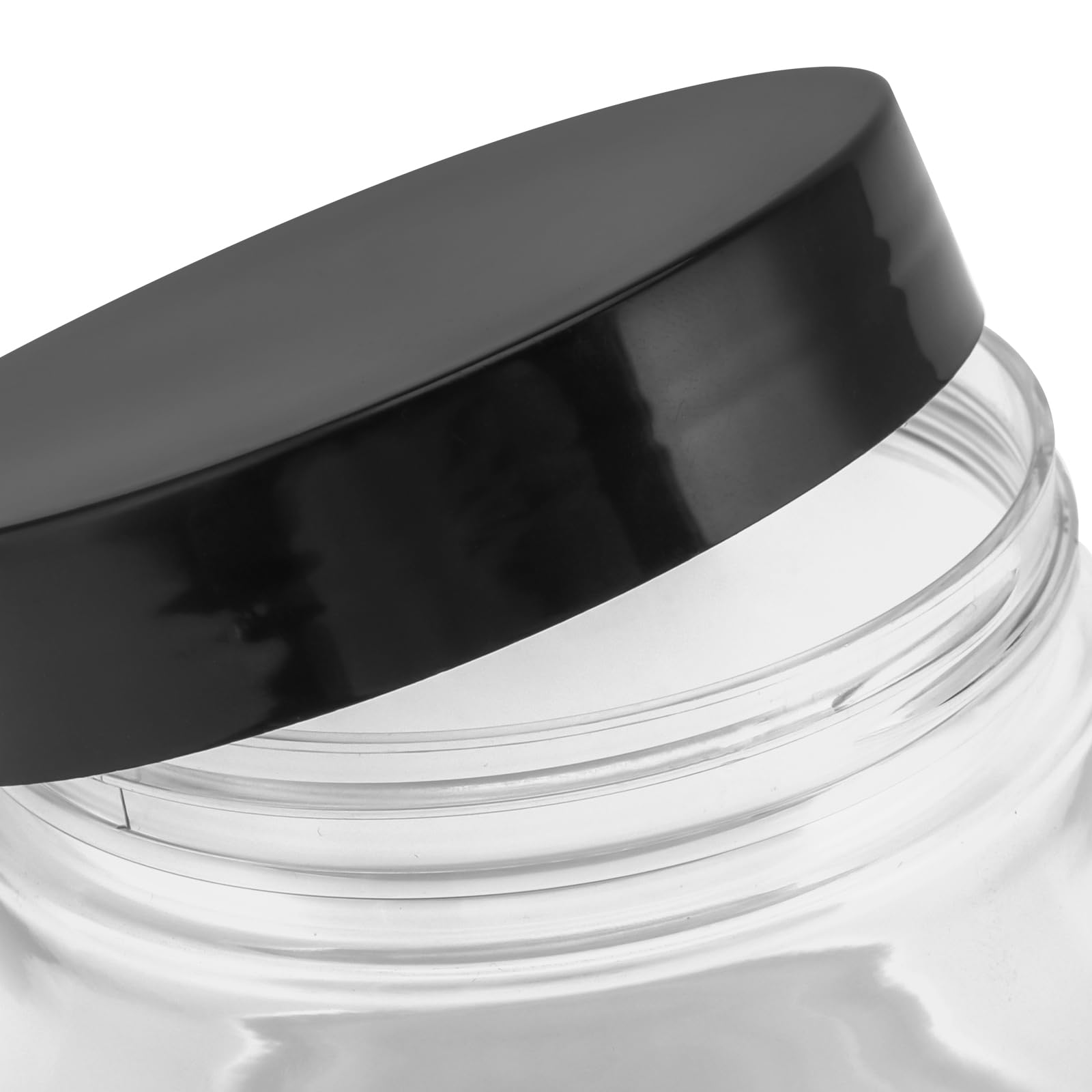 PINGEUI 36 Pack 120ml Small Round Plastic Jars, Wide Mouth Storage Jars with Black Lids - Image 3