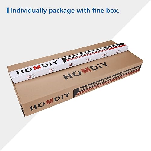 Miniatura 6 de homdiy 10 pares de deslizadores de cajón de cierre suave de 16 pulgadas, resistentes, deslizadores de cajón de extensión completa, deslizadores de