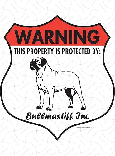 Warning. Bullmastiff – Propiedad patrolled y protegido aluminio Dog