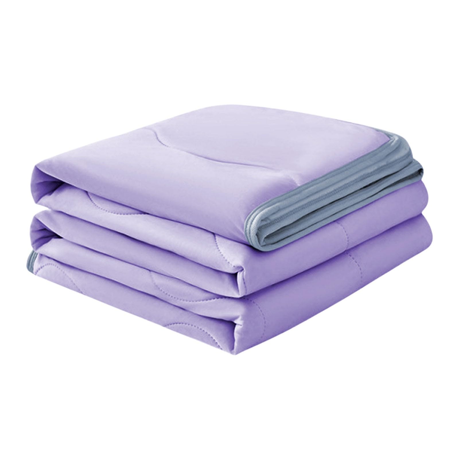 Cooling Blankets, Cooling Blanket for Night Sweats, Summer Cool Blanket Single Blanket for Hot Sleepers, Double Sided Cold Effect Blankets for Sleeping Ice Breathable Throw (New-Purple, 100*150cm) — image 1