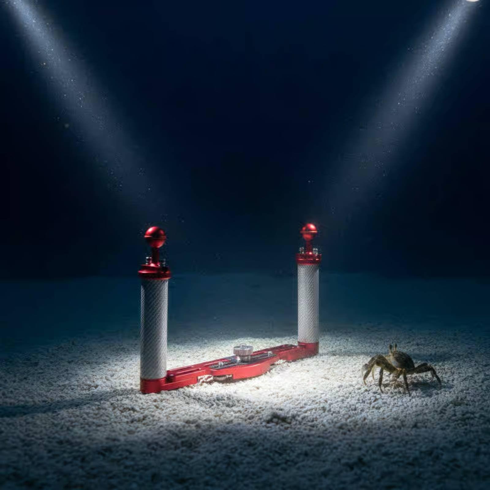 Poignée de Plongée Support Sous-marin Poignée de Caisson Rig de Caméra Stabilité à pour Prises Fluides en Mouvement Ajustement Central 22-27 Cm, Support De Lumière