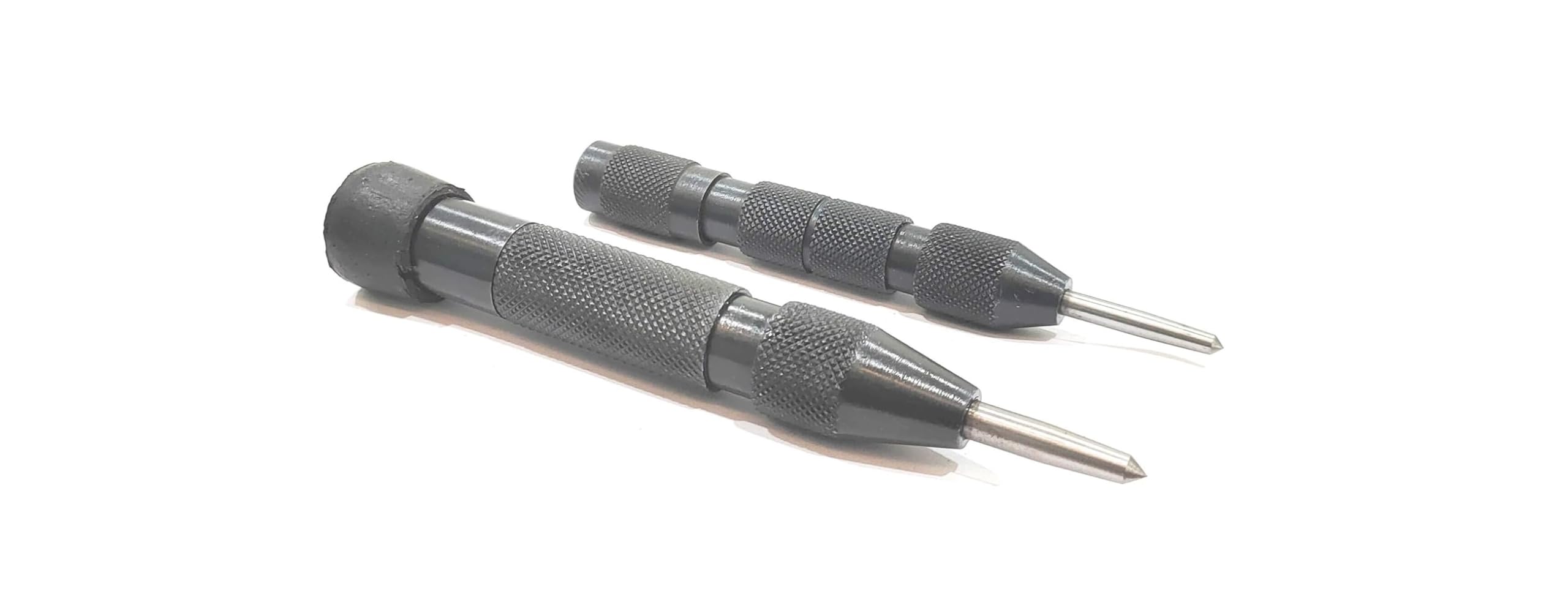 Automatic Center Pin Punch Spring Loaded Marking Starting Holes Tool- Adjustable force (Set of Both- Medium & Heavy) 1