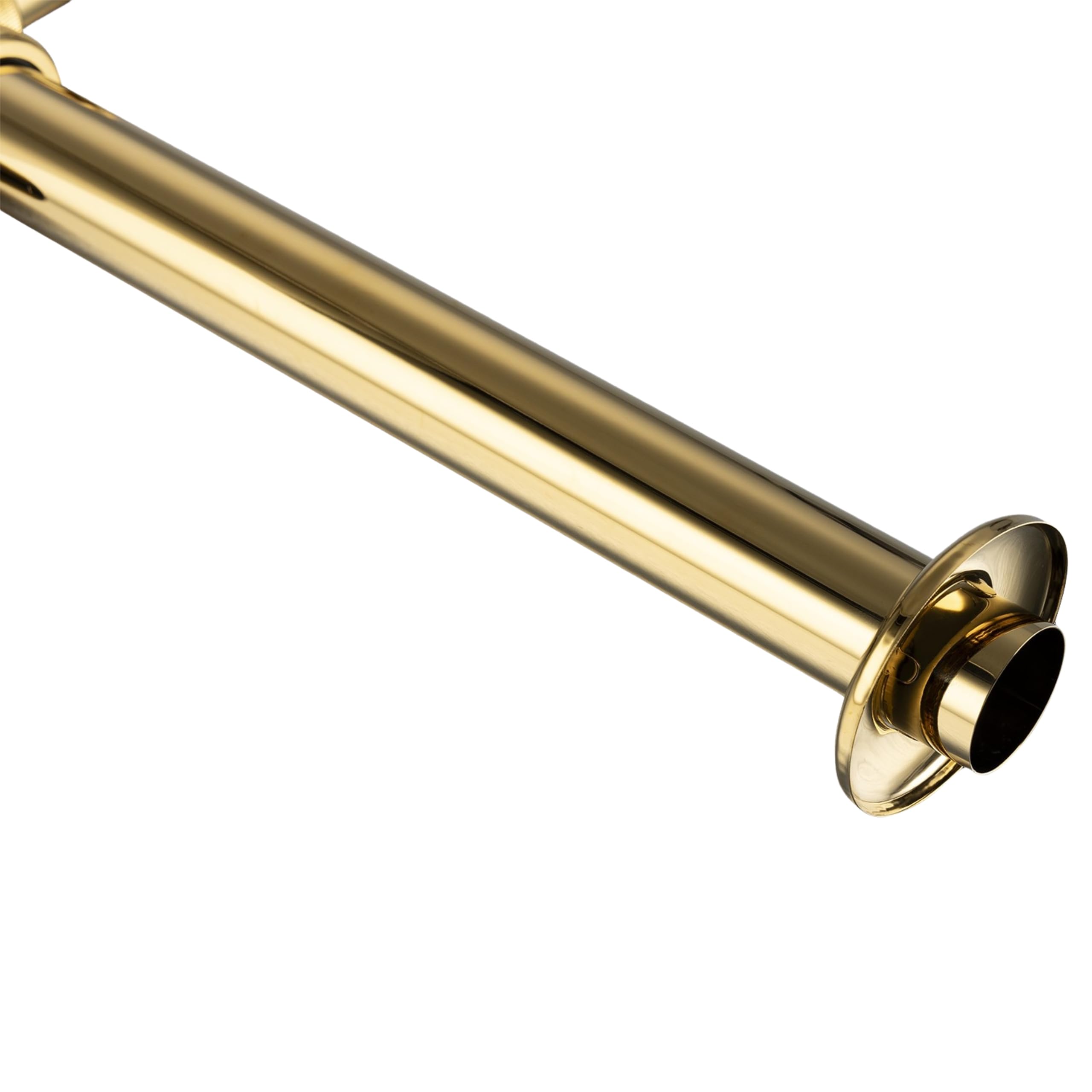 Aquauno - Siphon de lavabo rond en laiton doré G1 1/4 - Bonde universelle pour salle de bain - Siphon anti-odeurs - Hauteur réglable - Résistant à la corrosion - Avec ouverture de nettoyage