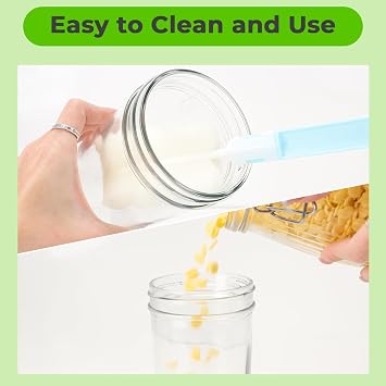 720ml 6 Pack Mason Glass Jars with AirTight Lids and Bands, Wide Mouth Canning Jars for Jelly, Jam, Honey, Wedding Favors, Spices and Herbs