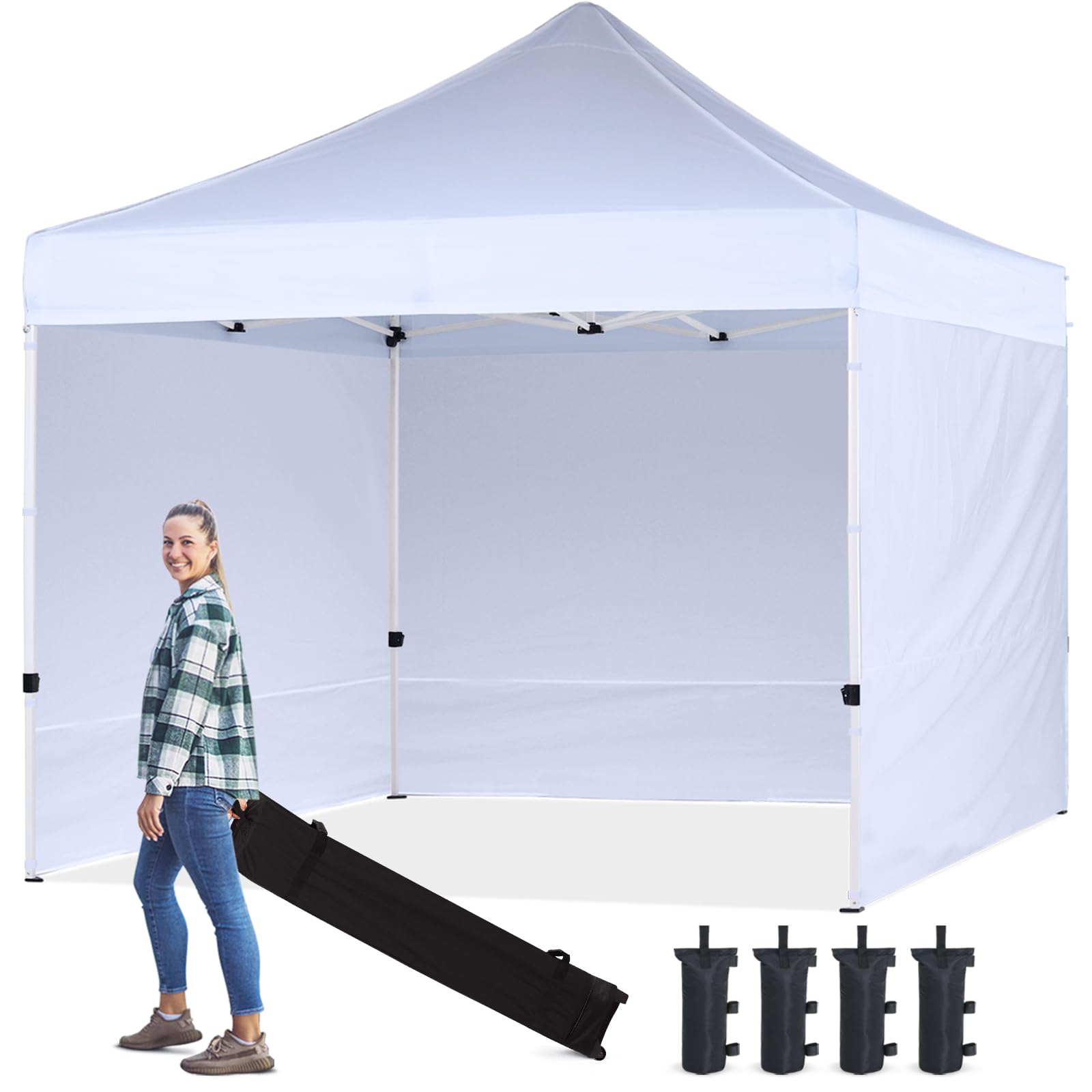 Amazon.com : 10x10 Pop Up Canopy Tent with Sidewalls for