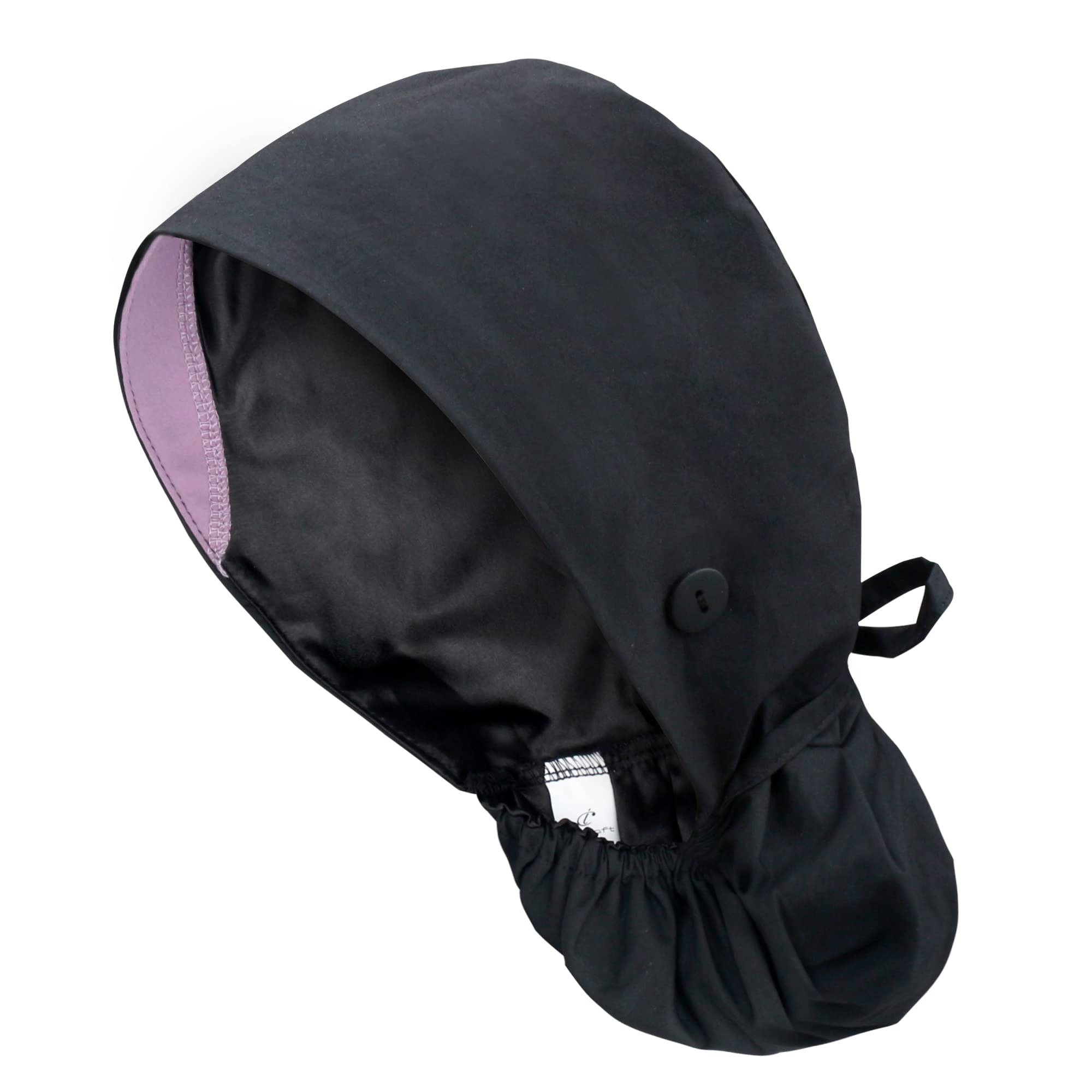 QBAAdjustable Working Cap with Button, Cotton Working Hat Sweatband, Elastic Bandage Tie Back Hats for Women & Men, One Size