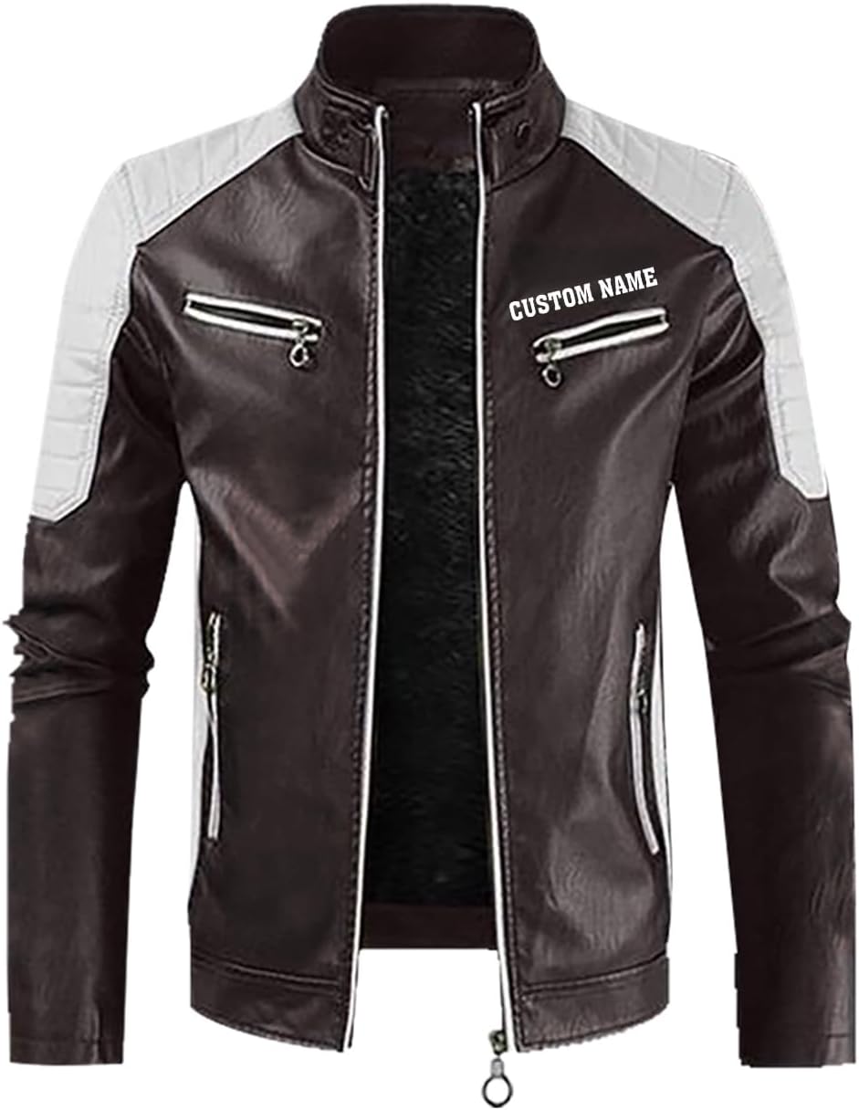 Let's Rock, Fast and Hard, Born to be Free, Music Skull Rocker, Motorcycle Custom Men PU Leather Vest Jacket