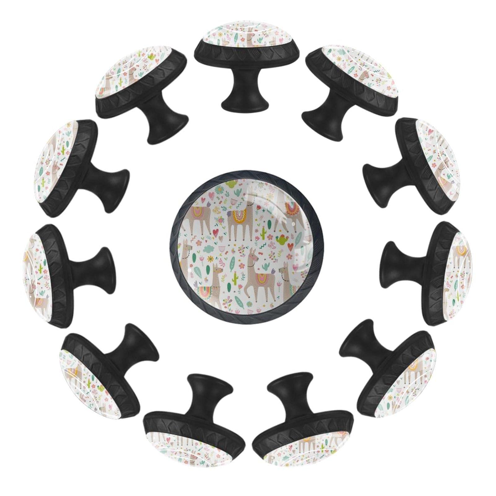 Boutons de tiroir lama et cactus de 35 mm pour commode et crèche