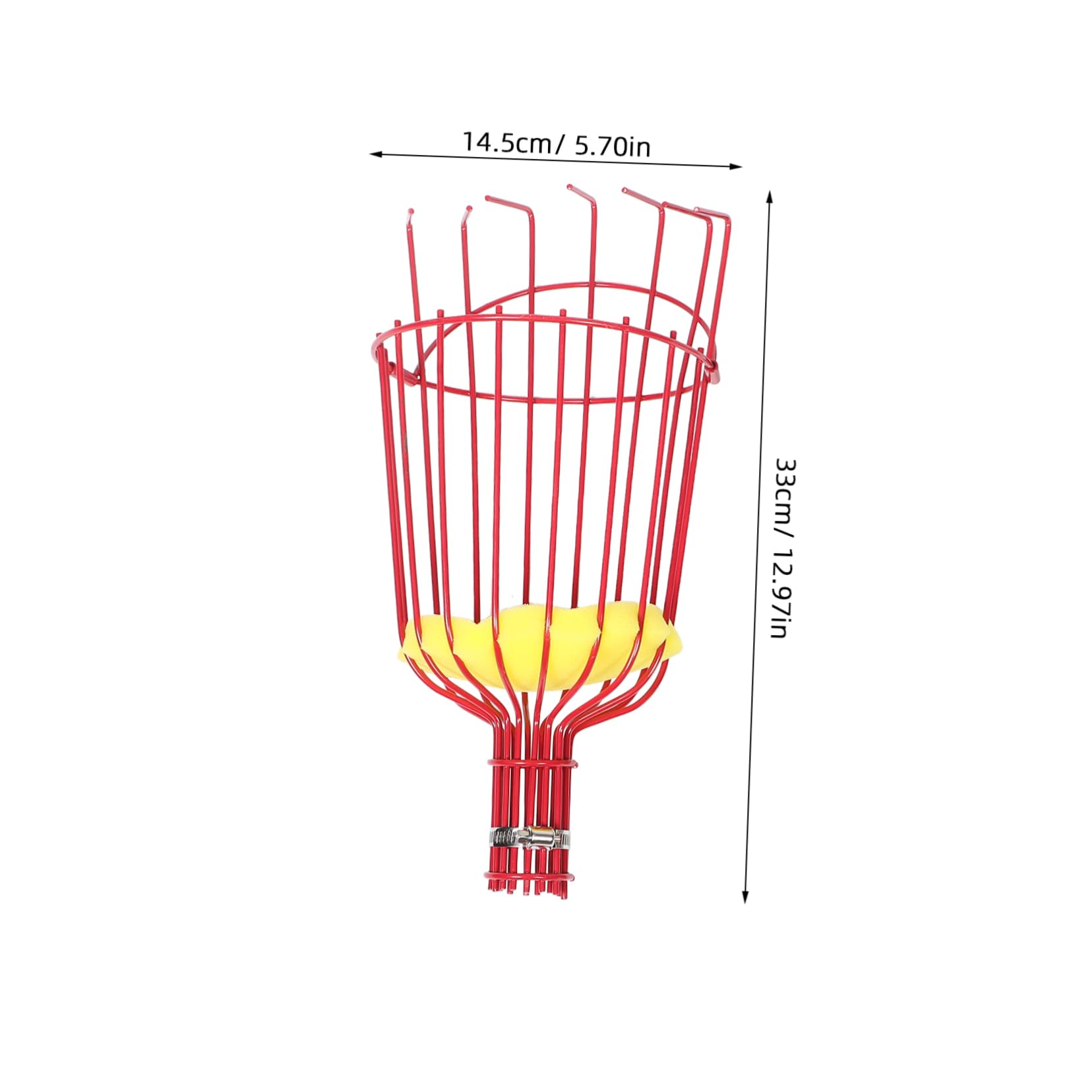 Yardwe Perche à Cueillette de Fruits Légère en Acier Allié avec Panier, Télescopique à Quatre Sections, Portable Récolte de Poires et Oranges Jardin