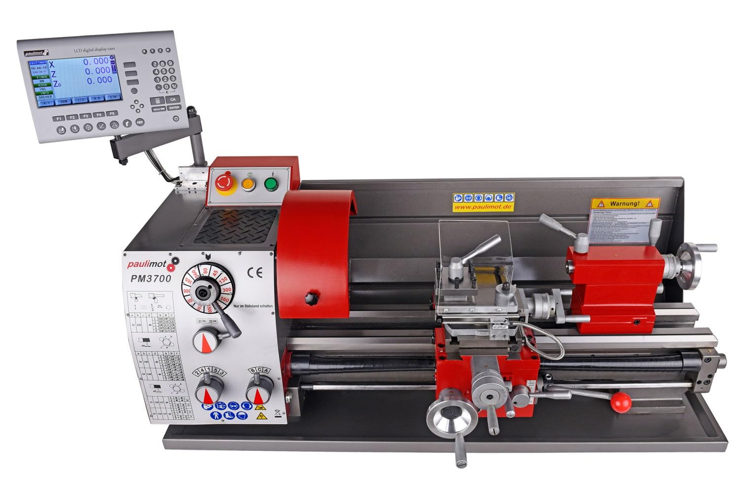 PAULIMOT Drehmaschine PM3700 mit 400 Volt Motor mit Messsystem