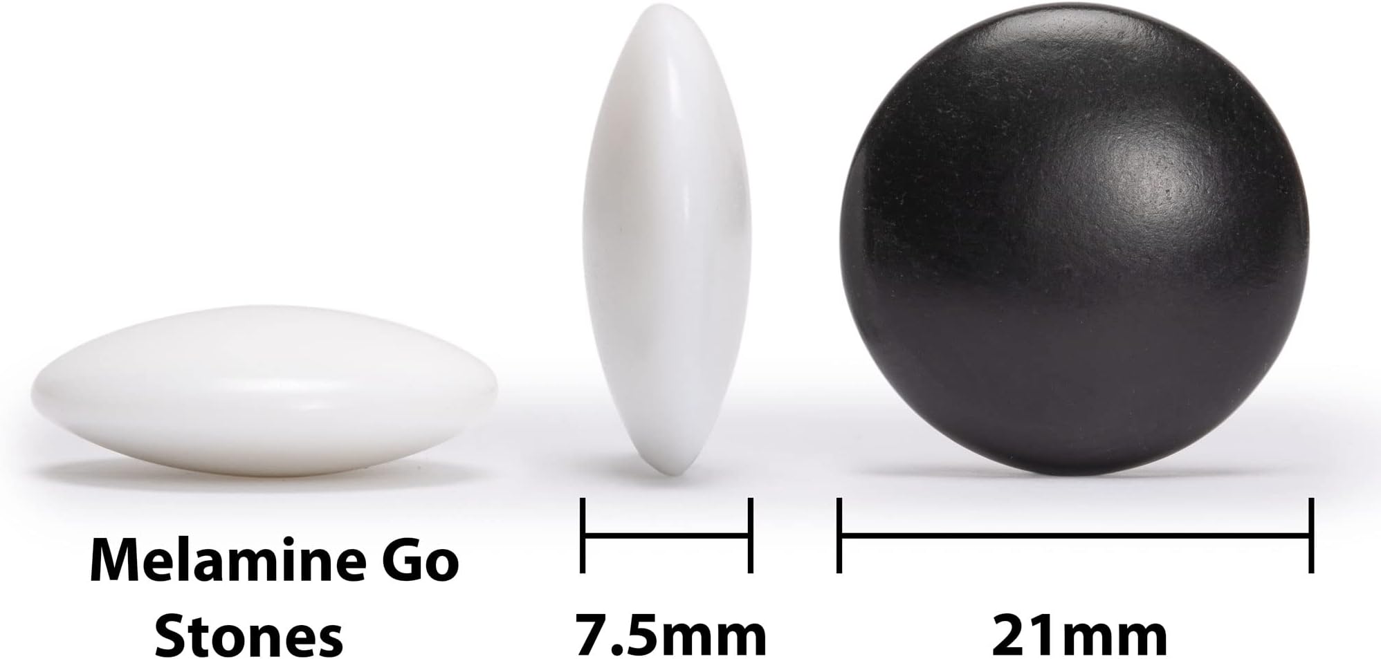 Yellow Mountain Imports Rosewood 1-Inch Folding Go Game Set Board with Double Convex Melamine Stones - Classic Strategy Board Game (Baduk/Weiqi)