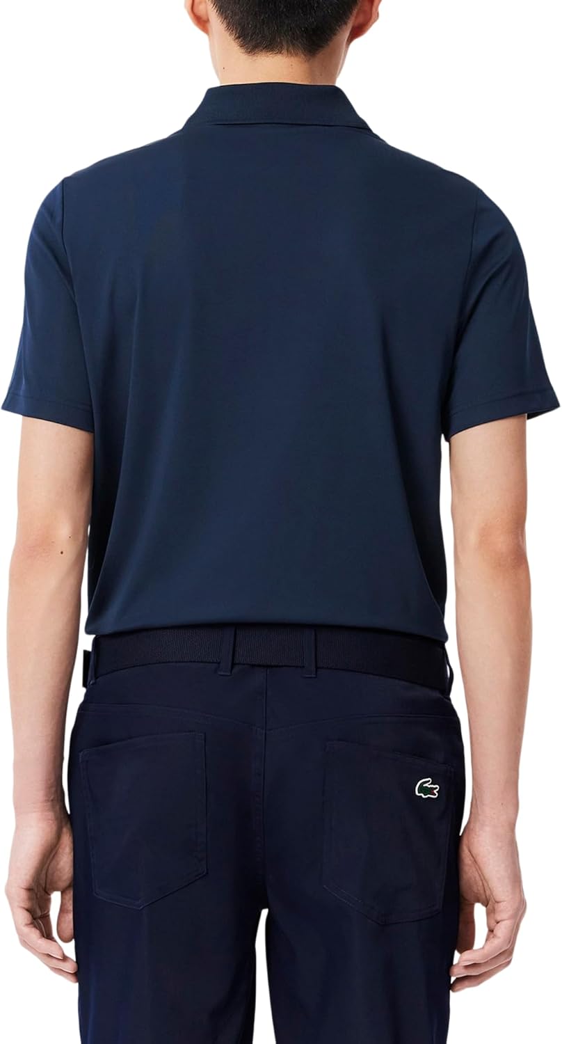 Lacoste Men's Regular Fit UV Protect Collar Logo Golf Polo Shirt, Navy Blue, X-Large - Image 2