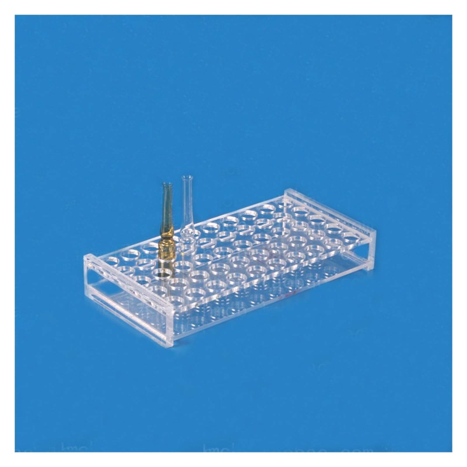 Portabottiglie in PMMA trasparente da 1 pezzo da 1/2/5/10/20 ml for laboratorio scolastico(20ml 50 holes)