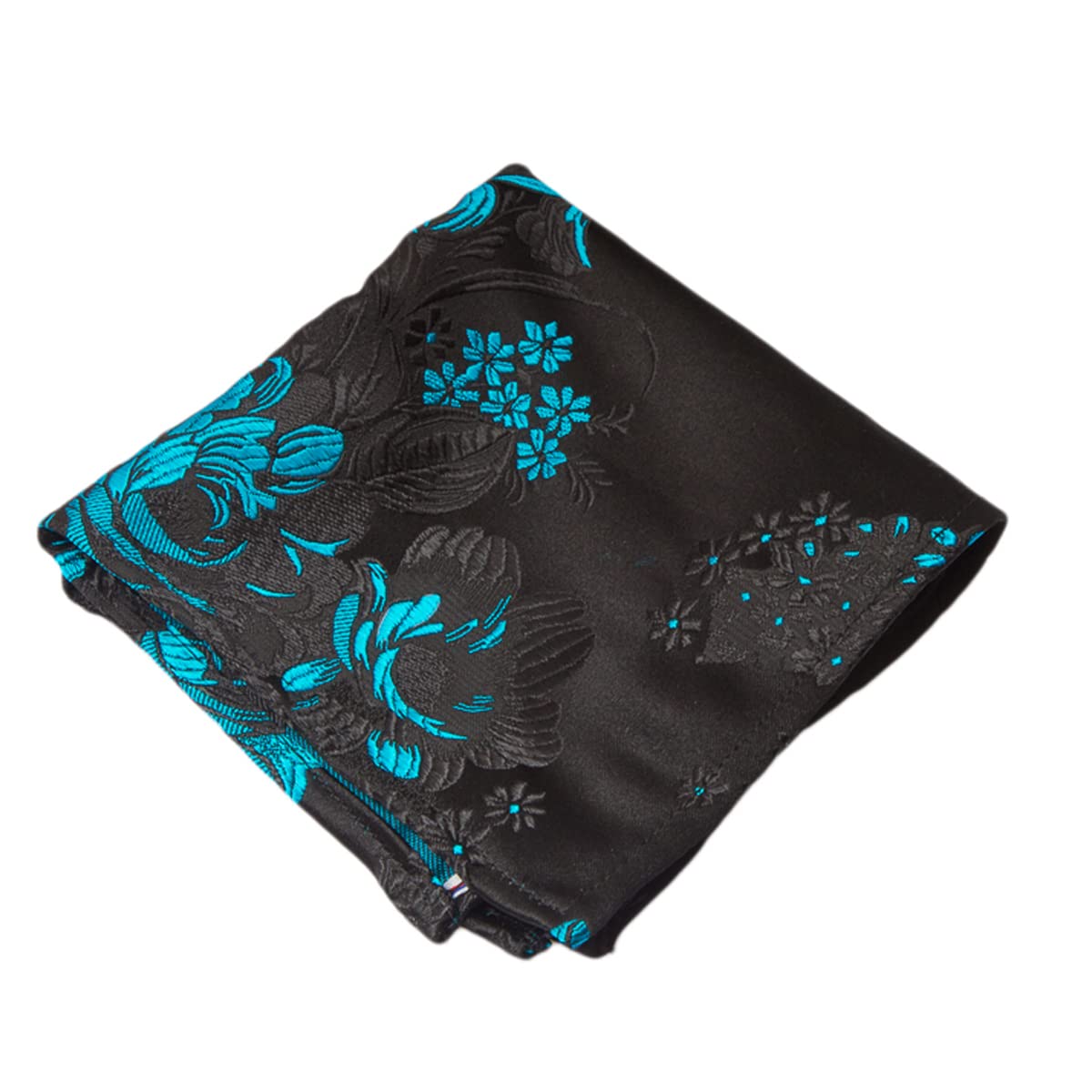 To The Nines Men's Black Silk Pocket Square