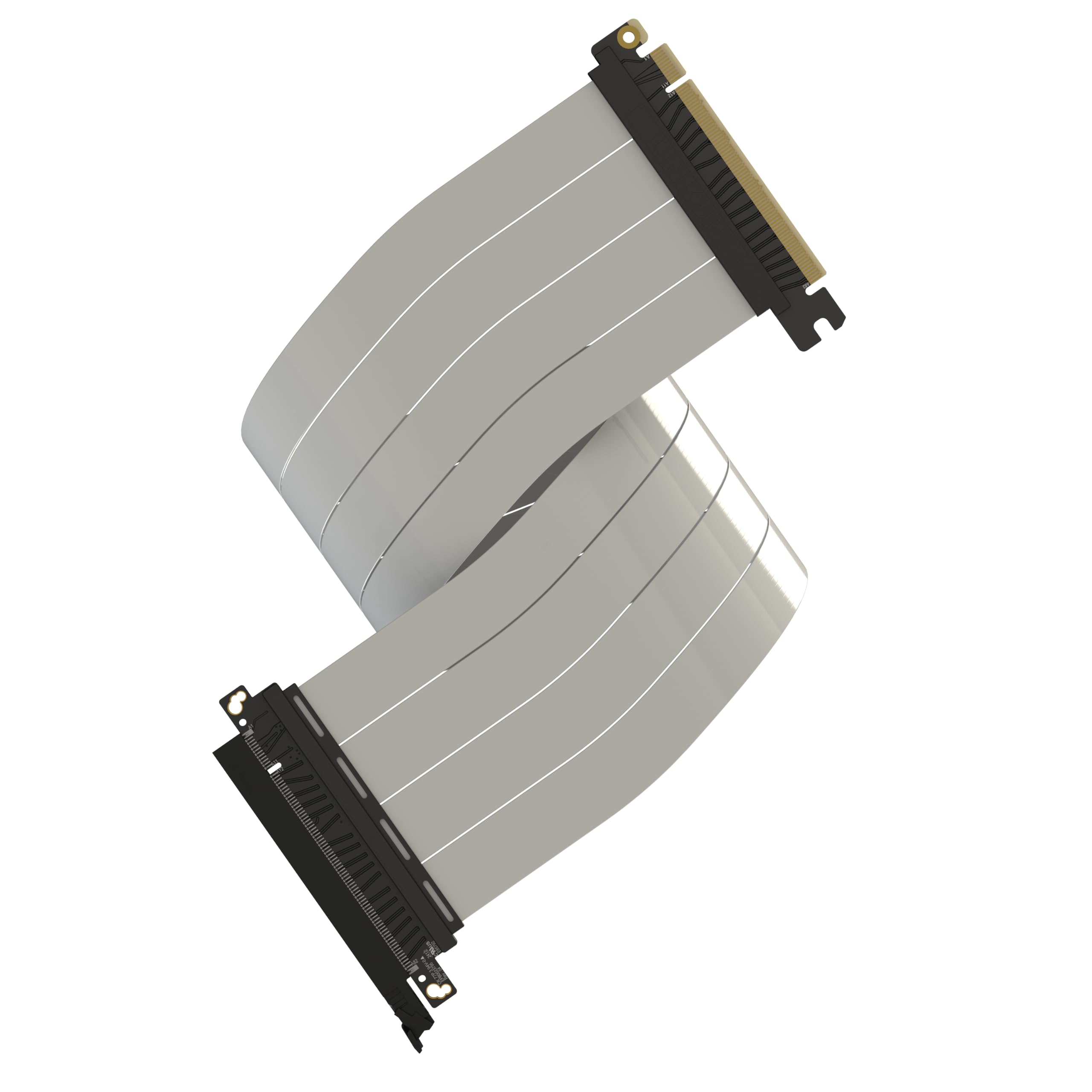LINKUP Kabel PCIe 5.0 Riser | do pionowego montażu GPU | prosty | karta graficzna GPU Ready | do użytku z PCIe 4.0 i RX9070/RTX5090 | 60 cm (długość całkowita: 64 cm)