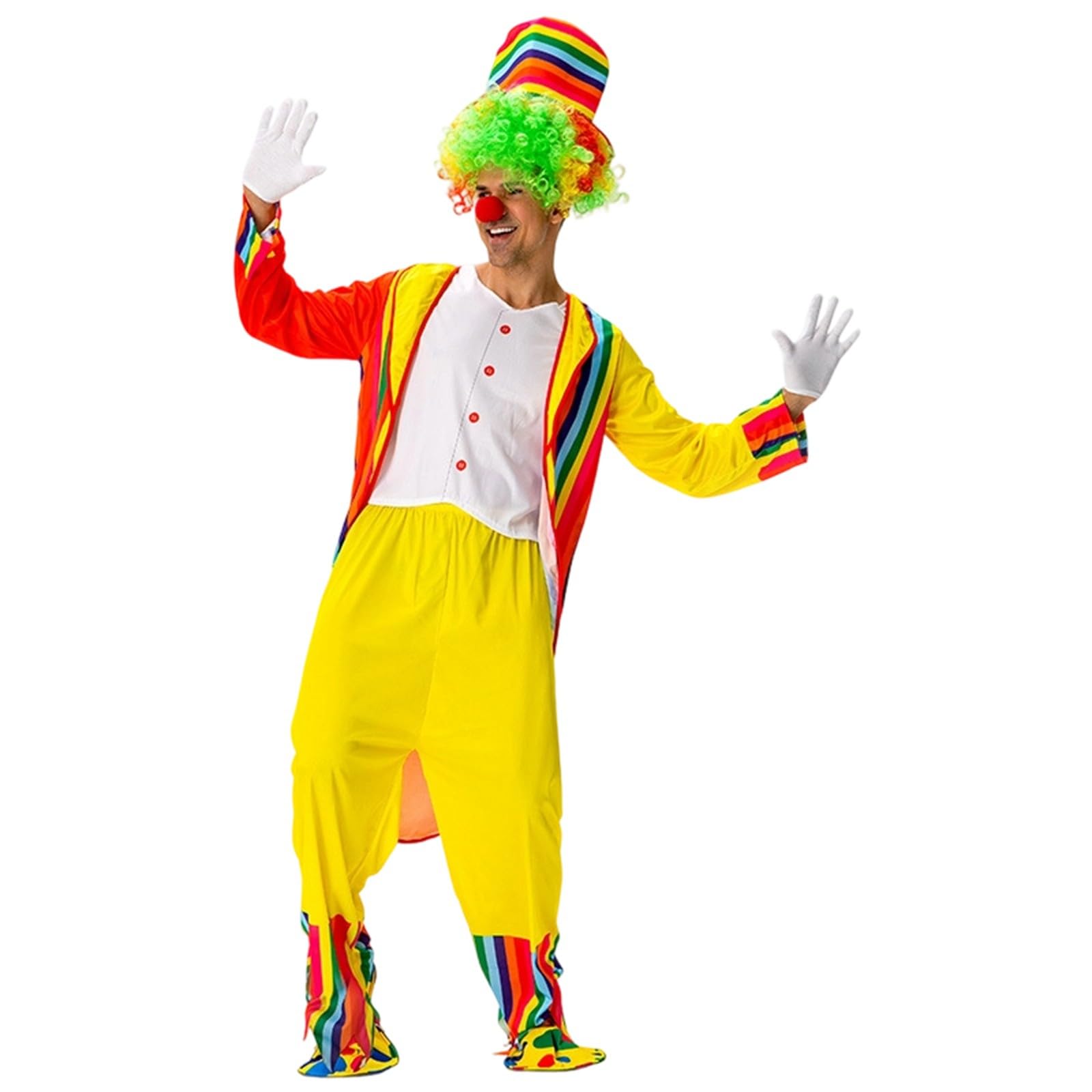 Adult Clown Circus Costume Party Fancy Dress Outfit Party Fashion - Clown Costume Unisex Adult Circus Children's Parties 2026 Carnival Theme Parties Adult Costume for Stage Performance Unisex