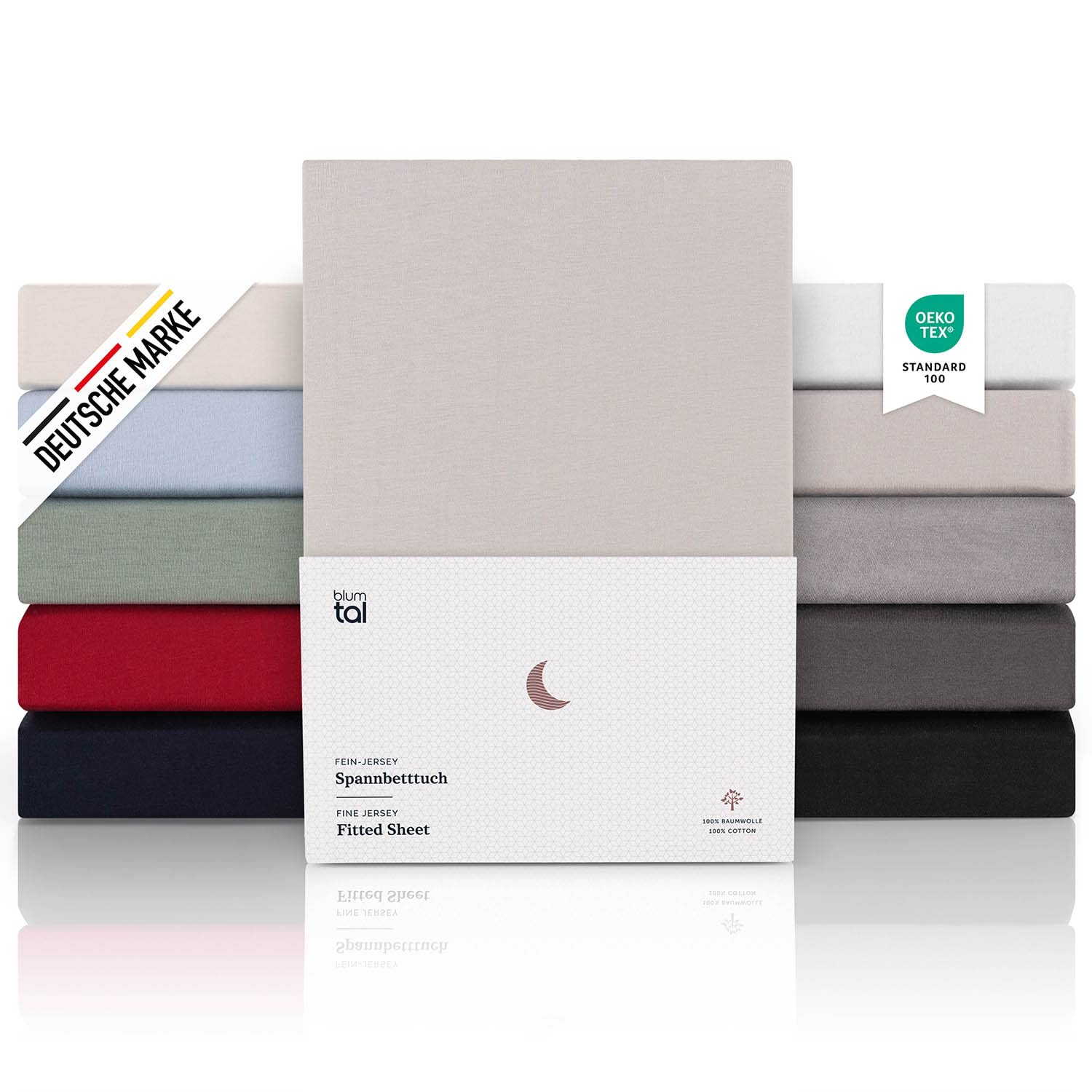 Premium Spannbettlaken für Topper, Matratzen und Boxspring, 150 g/m², Blumtal