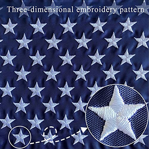 Wdgg American Flag For Boat Flags Marine 12X18- (4 Heavy Duty Clips) Embroidered Stars And Brass Grommets (Resistant To Sunlight & Saltwater) Us Boat Cabin Flag For Various Boat, Yacht #TOP7