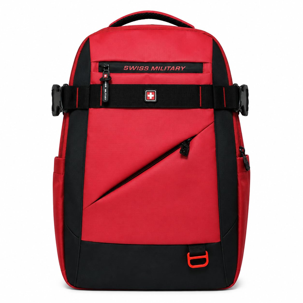 SWISS MILITARY 30L Laptop Travel Backpack for 15.6 Inch Laptop, Unisex Office & College Bag with Luggage Strap, Anti-Theft Pocket, Detachable Key Ring & Expandable Bottle Pocket Black — Amazon image 10