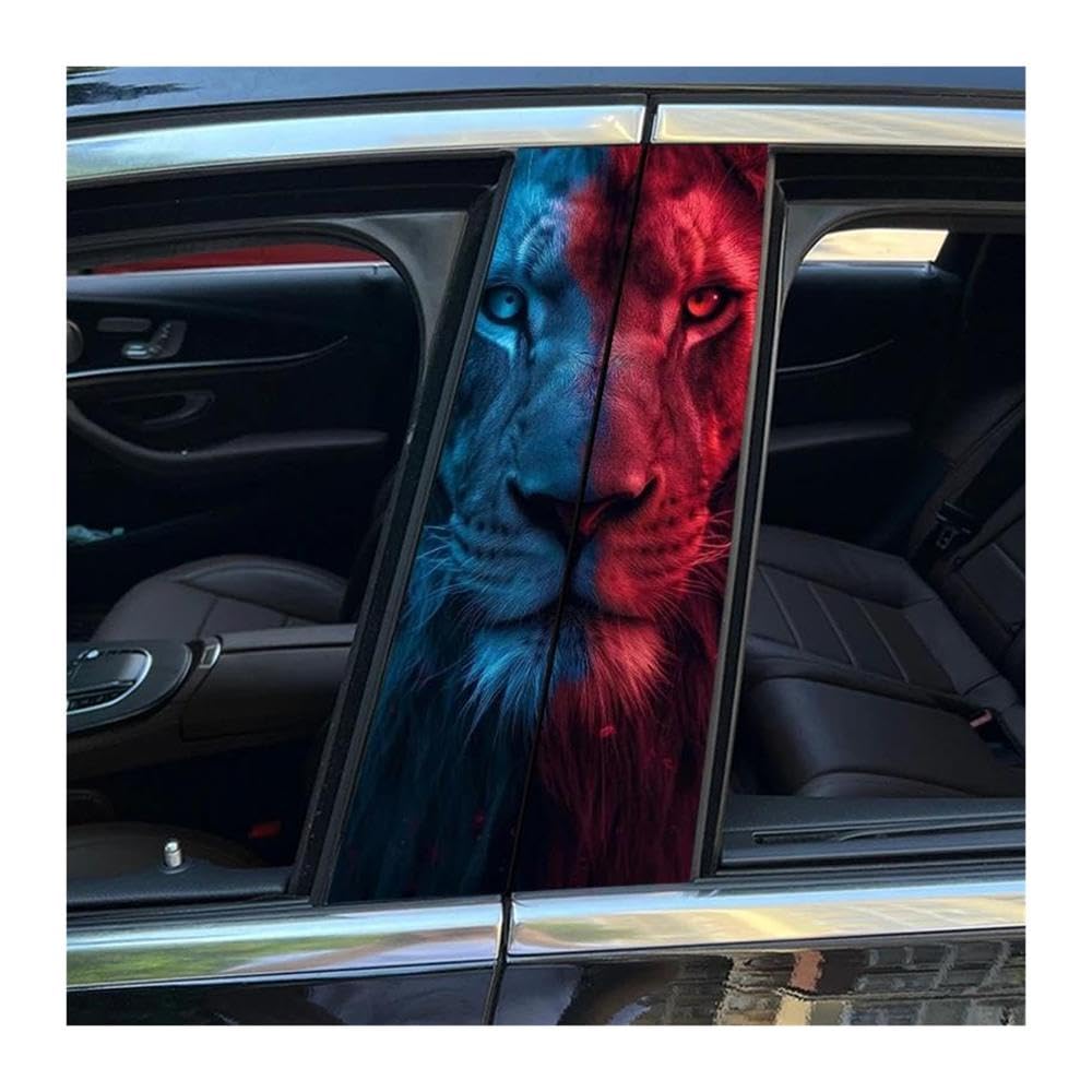 Body Parts 2pcs Animal Theme Car Vinyl Sticker Car Center B-Pillar Waterproof Sticker(H)
