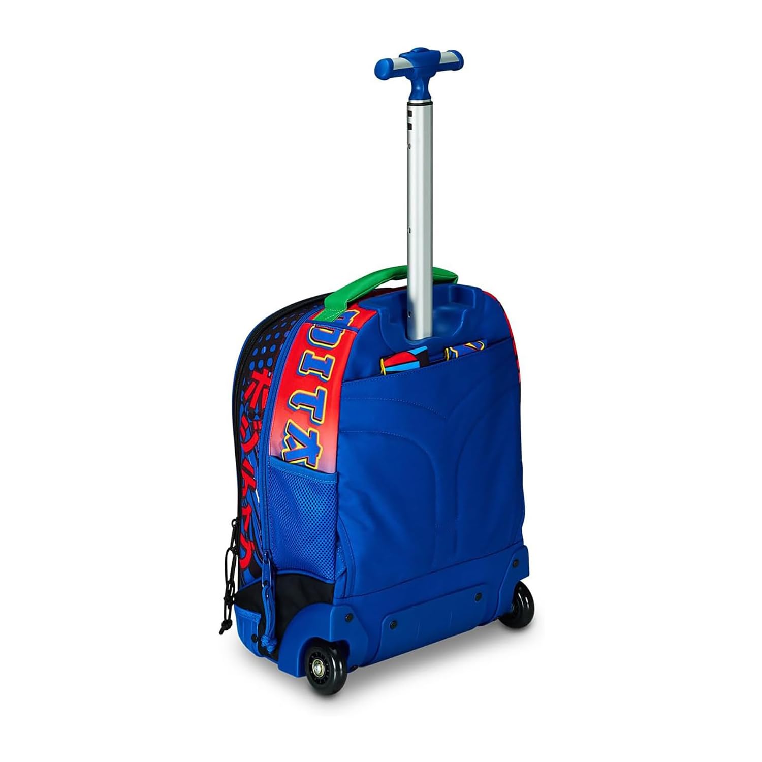 Mitama Trolley Run Scuola Mysterious Warriors,Doppio Scomparto, Blu e Arancione, Scuola Elementare e Tempo Libero, Bambino Ragazzo