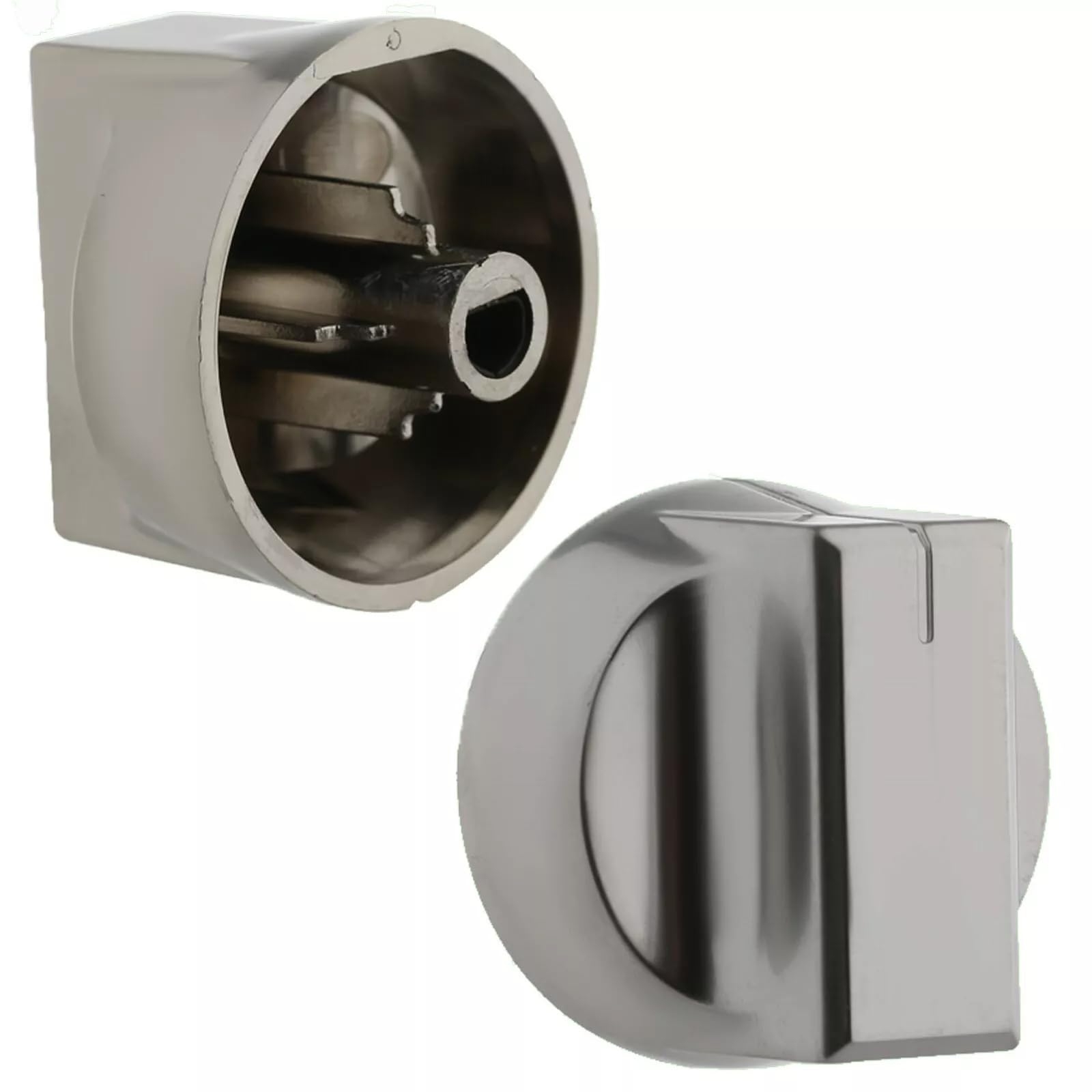 Masterpart Silver Pack Of Cooker Oven Hob Control Knobs Switch Dials Compatible With Belling Cookers & Hobs Size 2