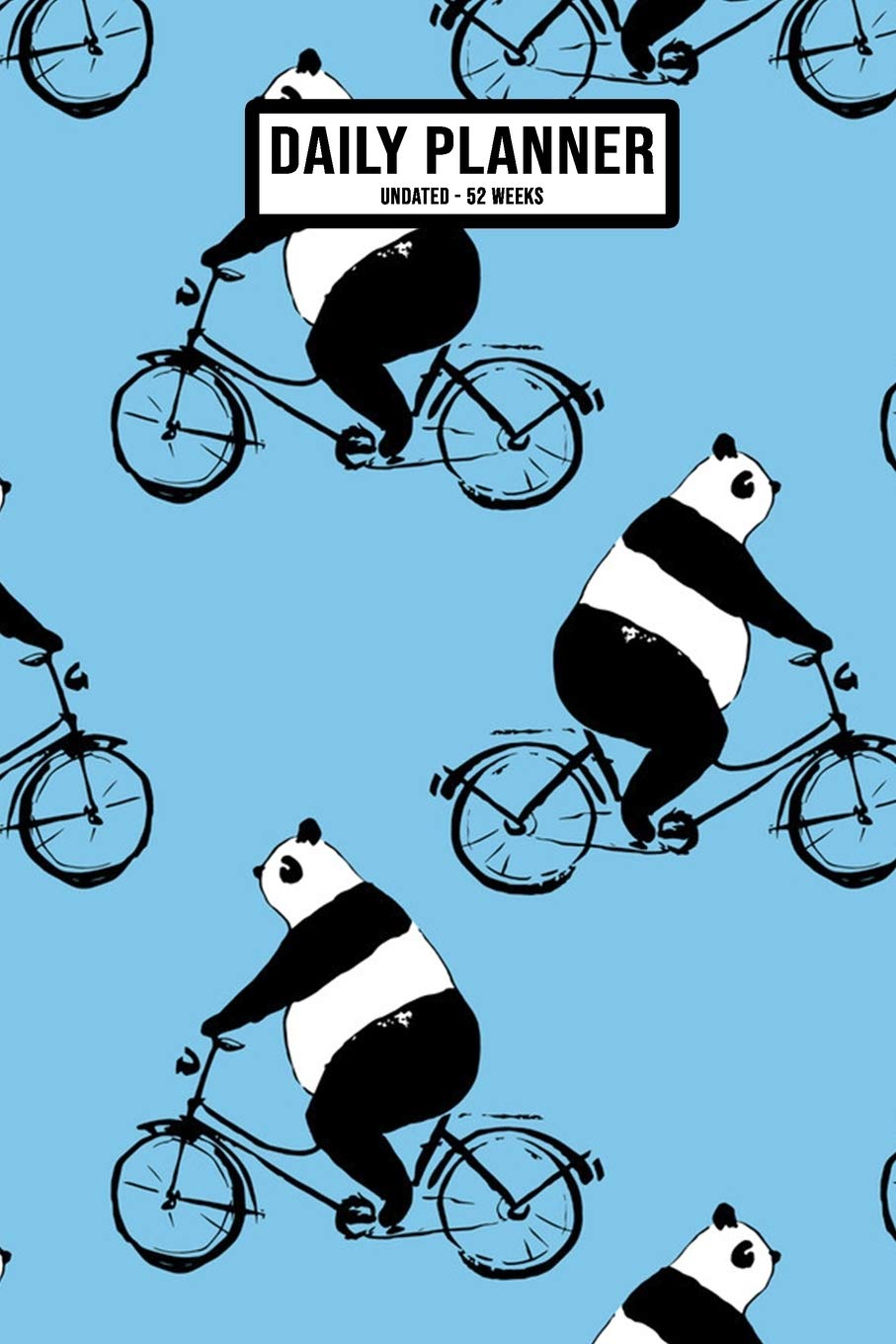 Panda Undated Daily Planner: Undated Daily, Weekly & Monthly Planner / Appointment Calendar | 52 Weeks | 6 x 9