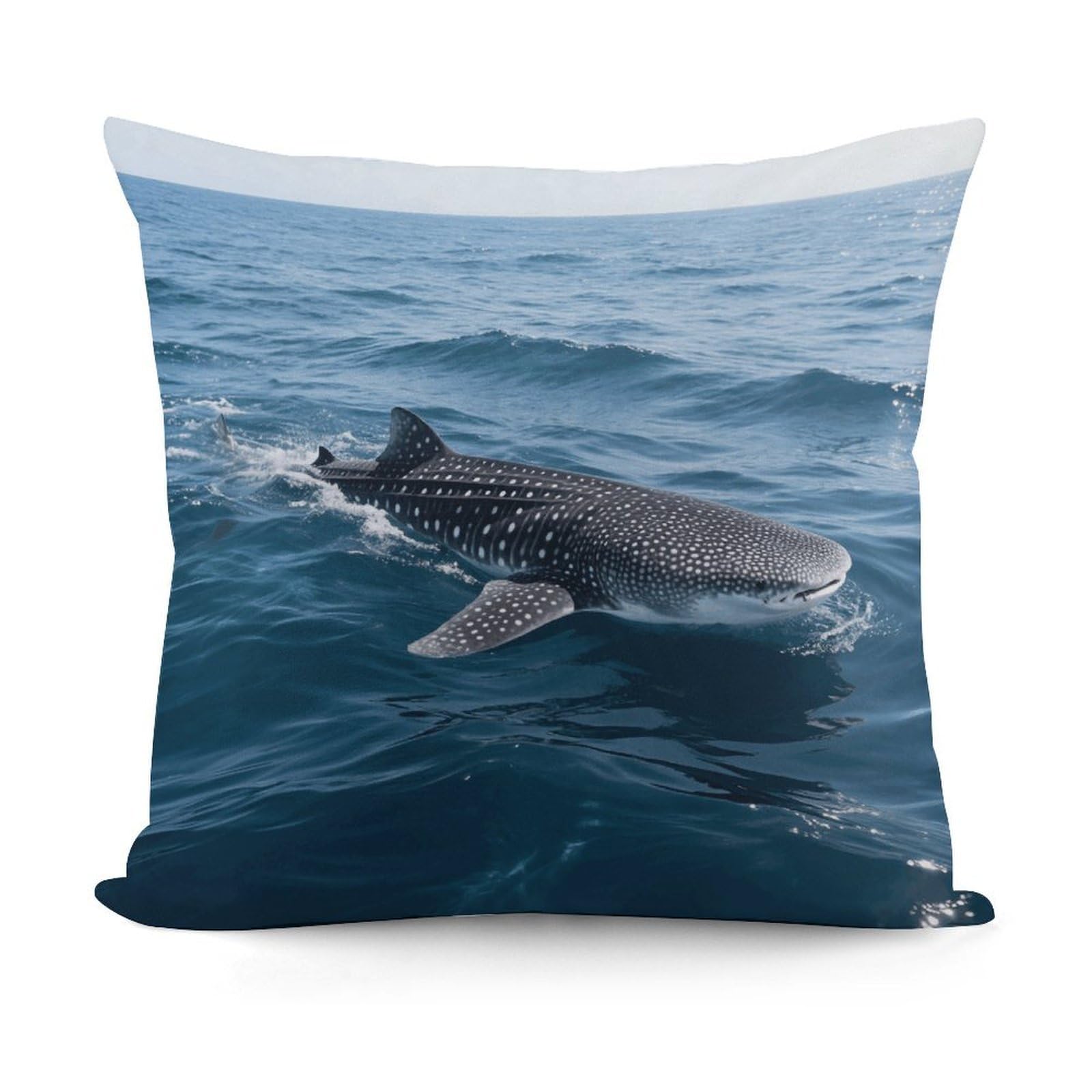 VstaDank Whale Shark Throw Pillow Cover Soft Square Cushion Cover Art Artwork Pillow Covers Mordern Couch Pillow Covers Decorative Cushion Case for Chair Couch Bedroom Living Room