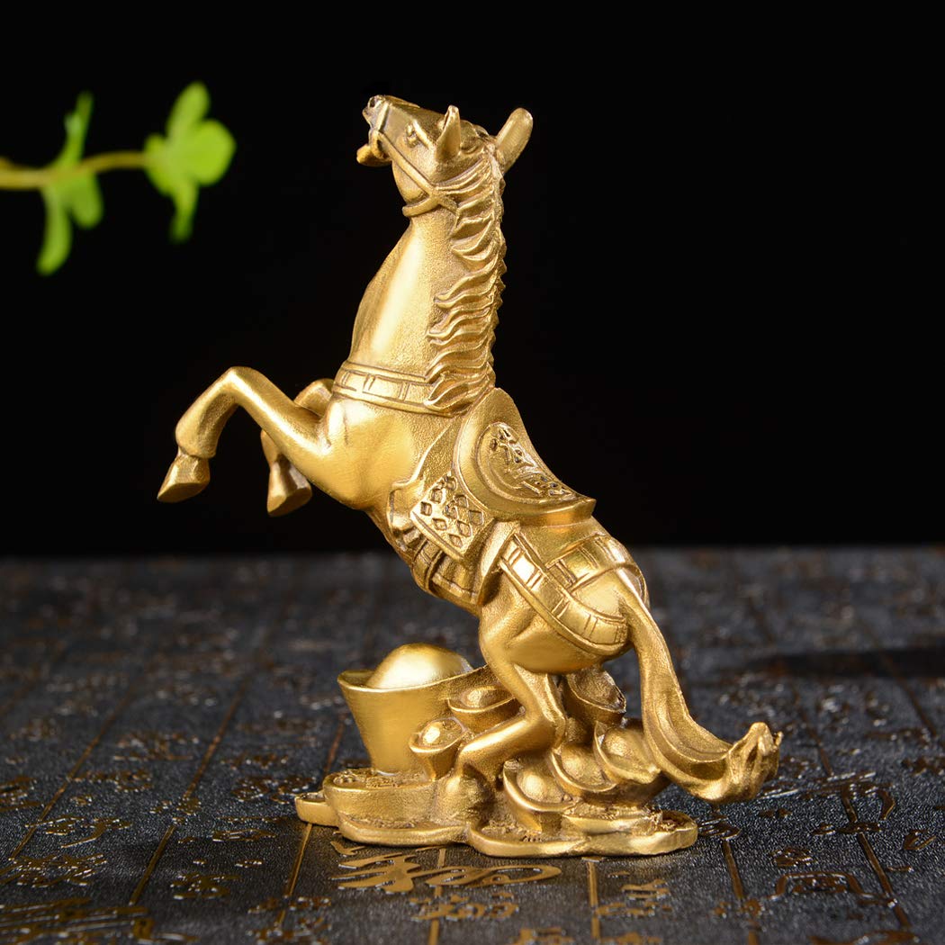 Amazon.com: BRABUD Brass Rich Horse Statues Handmade Golden Wealth