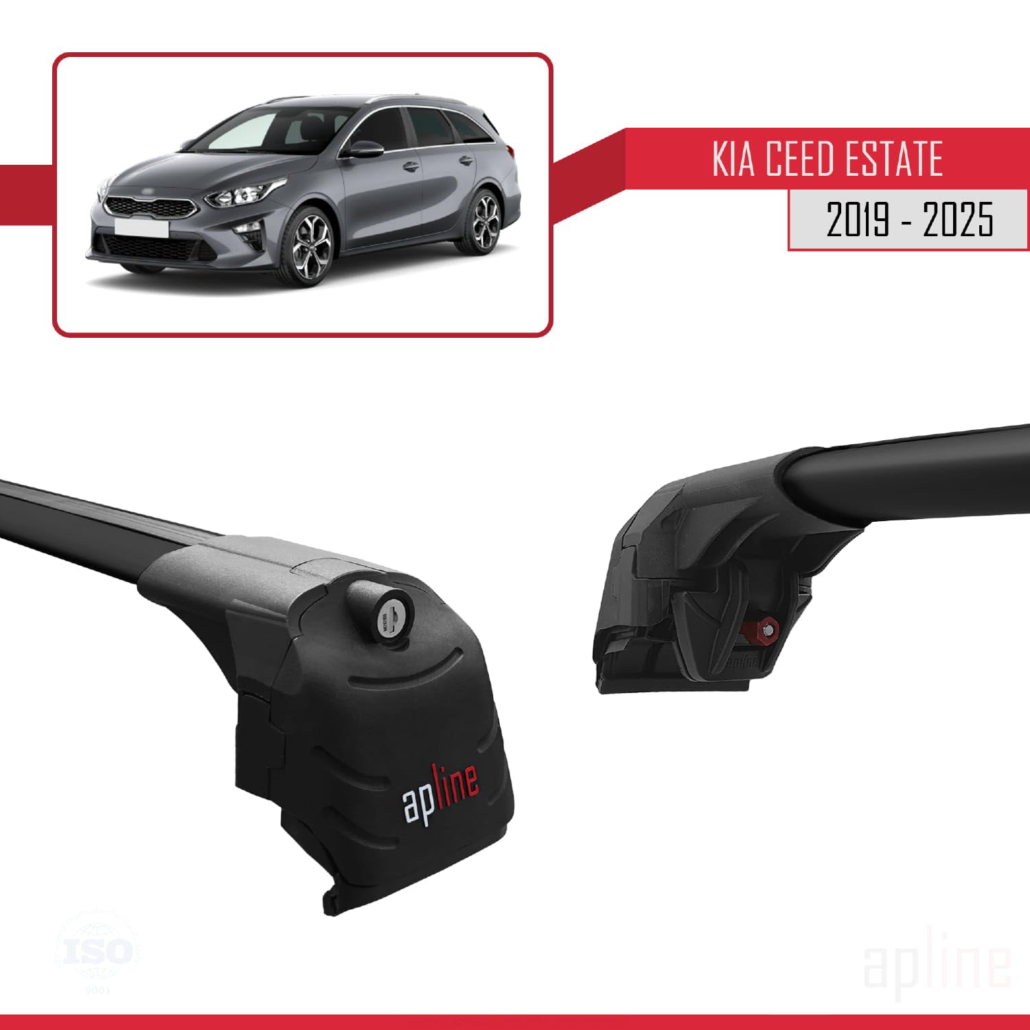 Apline Barres De Toit Peugeot 508 SW 2019-2025 - ACE-2 Aluminium Gris 2 Barres Porte-Bagages