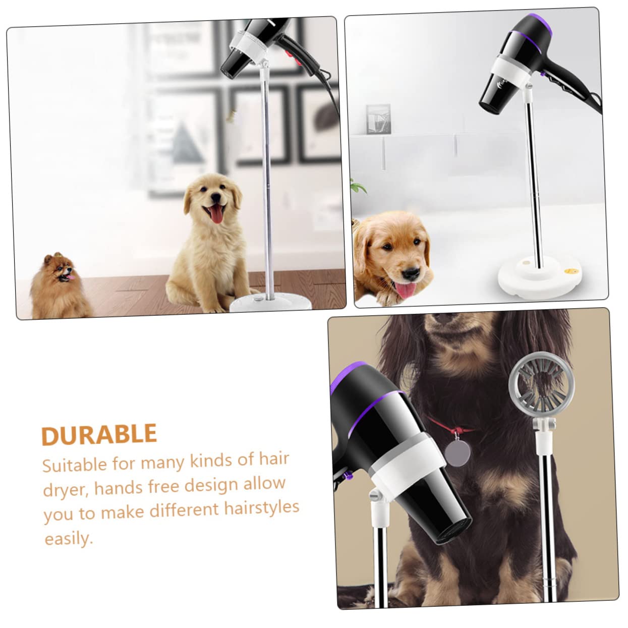 Hair Dryer Floor Support Pet Supply Dog Hair Dryer Holder Hand Hair Dryer Holder Hairdryer Shelf Pet Accessory Hair Dryer Stand Pet Hair Blower Storage Stand Hairdryer Rack