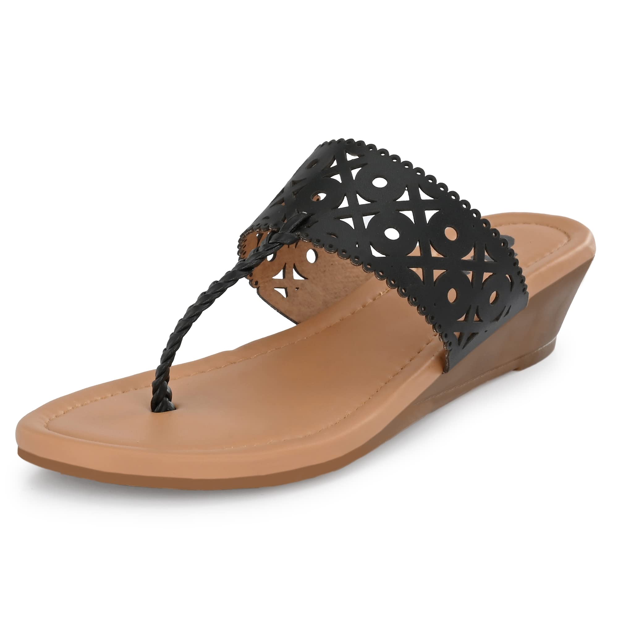 Flavia womens FLS-10 Sandal BLACK 4 (B0B6JCLTTQ) Amazon Price History, Amazon Price Tracker