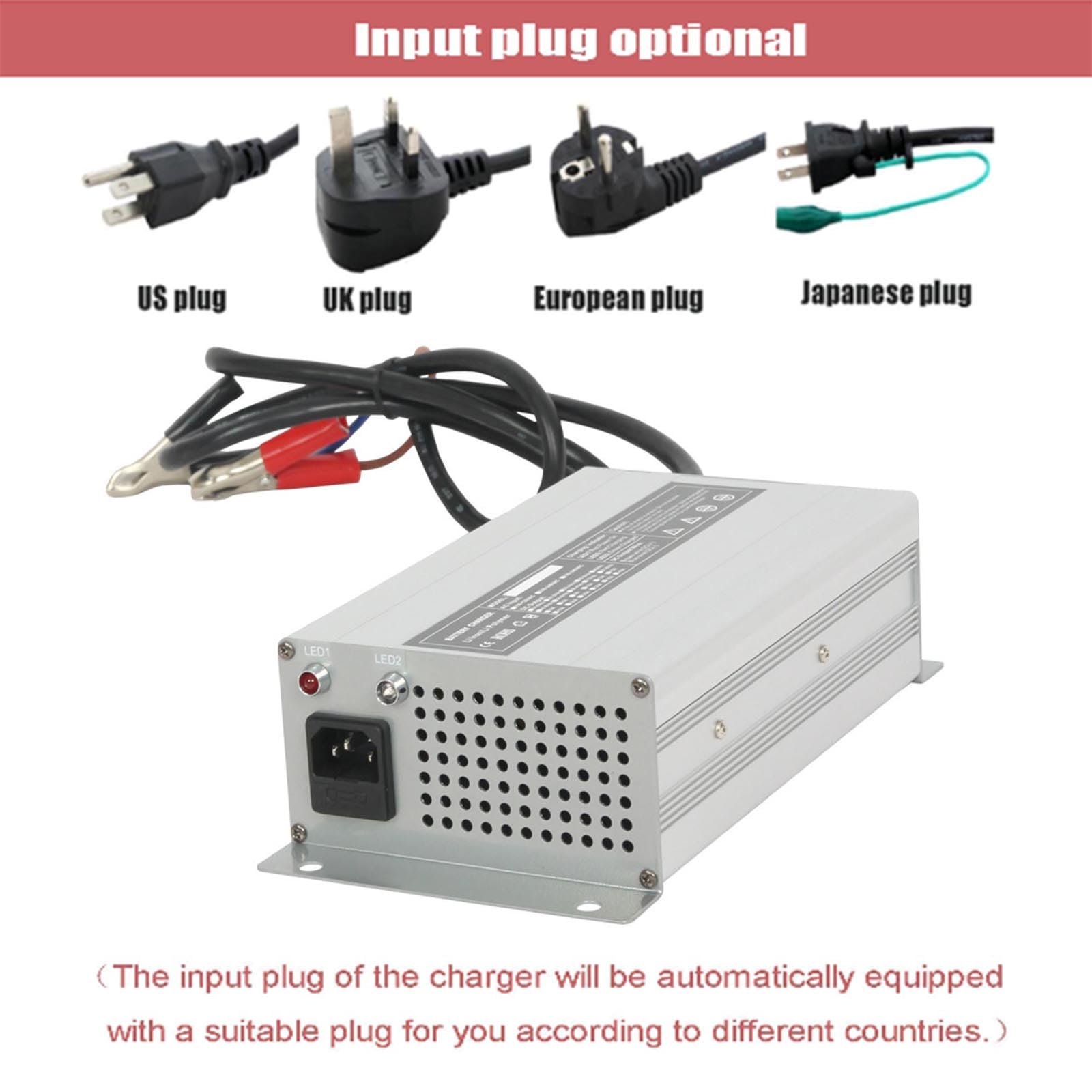 Caricabatteria Ad Alta Potenza 12V 35A Manutentore Intelligente Multistadio per Ricarica Batteria al Piombo 12V