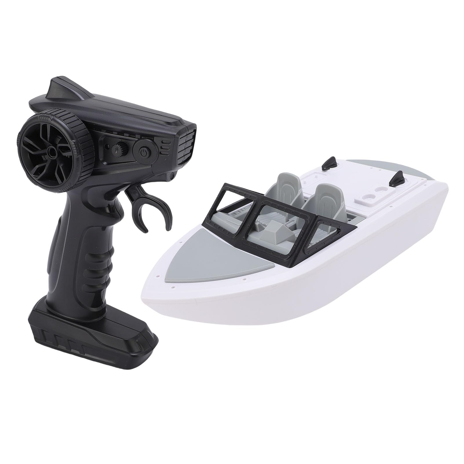 RiToEasysports Ferngesteuertes Boot, 2,4 GHz Schnelles, Bürstenloses Motor-RC-Rennboot mit Versiegeltem, Regensicherem Design und Warnung bei Niedrigem Batteriestand, für Erwachsene, (3 Batterie)