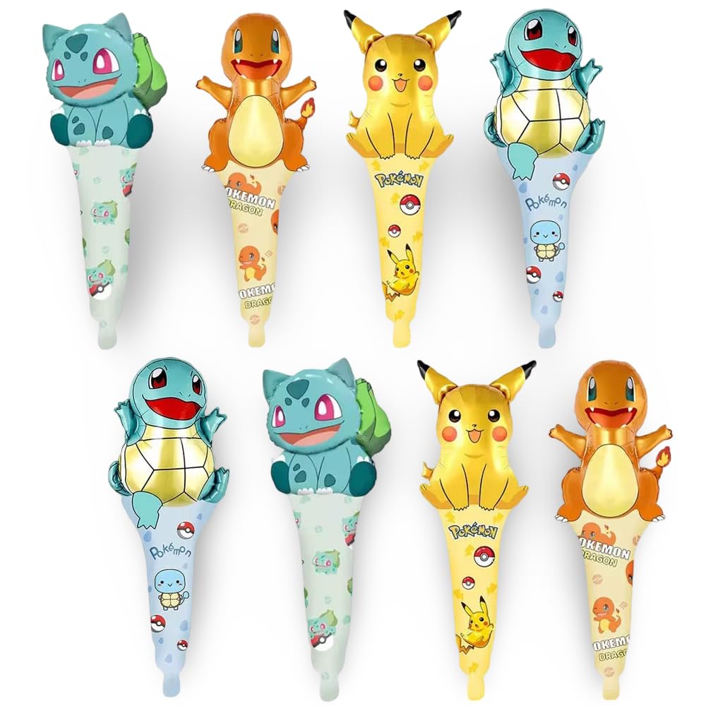 Pokémon Party Supplies | 15+ Years (Mix 1, 16 x Hand Stick Foil Balloons) — image 1