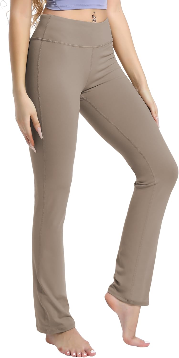 BUBBLELIME 29"/31"/33"/35"/37" Women's High Waist Straight Leg Yoga Pants Tummy Control Workout Pants with Pockets - Image 2