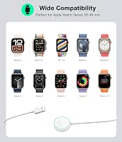 Yootech Mágneses Töltőállomás Apple Watch-hoz, Vezeték Nélküli Töltőpad Series 11/10/9/8/7/6/5/4/3/SE/Ultra Kompatibilis - Fehér 2