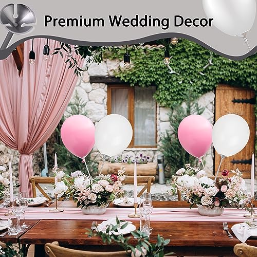 Image of PP OPOUNT 35 PCS Silver Balloon Sticks with Cups, 12.6 inches Balloon Sticks, Plastic BalloonSticks for Party, Anniversary, Birthday, Wedding Decoration, BalloonSticks for Centerpieces (Pack of 2)