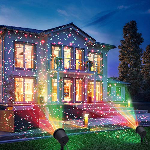 Sunyao 3 Color Motion Laser Christmas Lights Projector With Rf Remote,Outdoor Garden Laser Lights Moving Rgb Stars Show For Christmas (Rgb Motion) #TOP5
