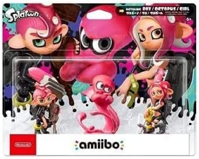 Octoling Triple Pack (Octoling Boy + Octopus + Girl) amiibo (Splatoon Collection) (Nintendo Switch)
