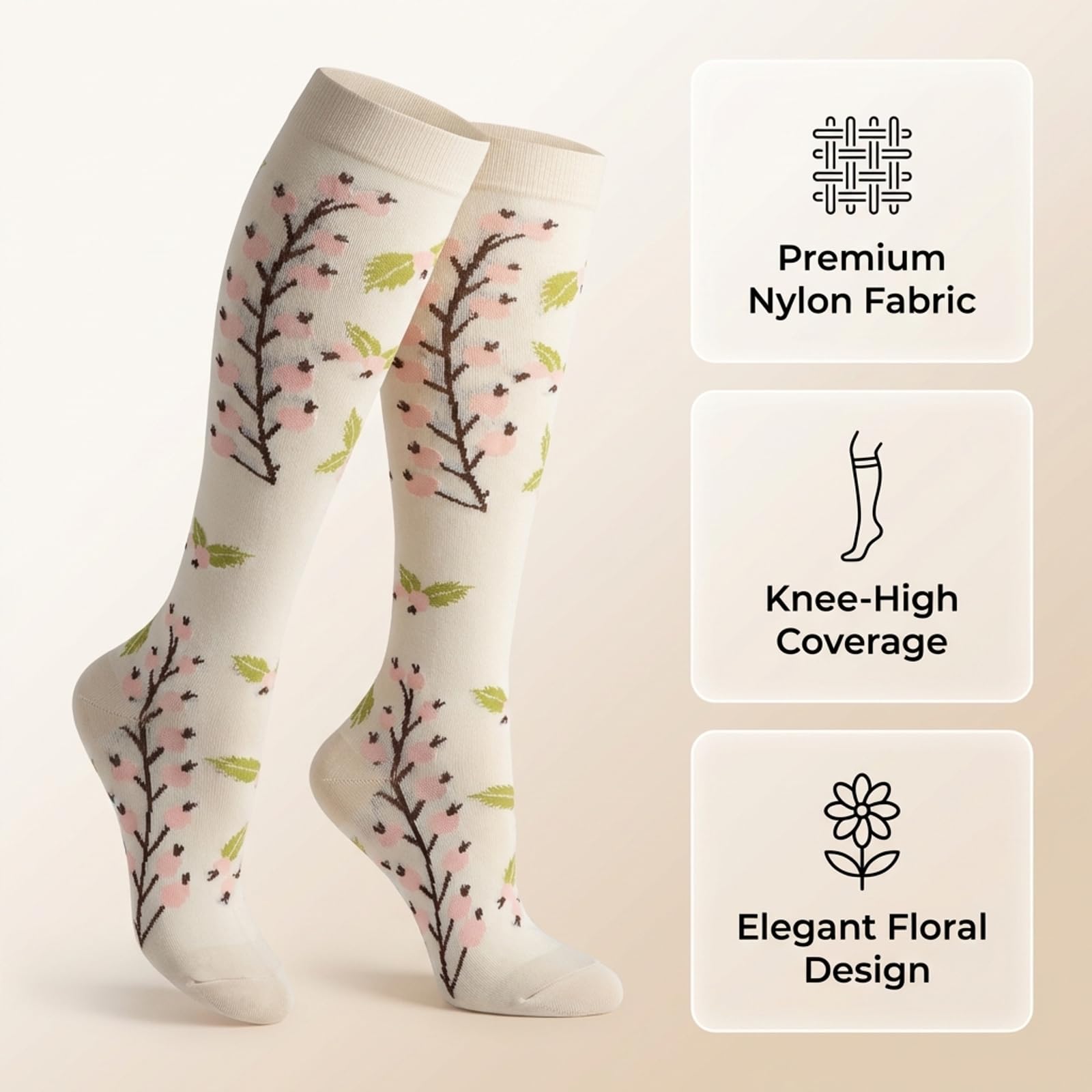 LEOSTEP 6 pares de calcetines de compresión para hombres y mujeres, soporte diario para viajes, trabajo y estilo de vida activo, calcetines respirables cómodos
