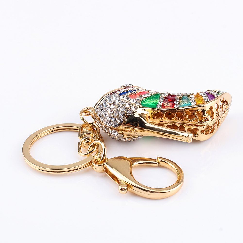 Rhinestone High Heel Shoe Keychain Fashionable Bling Crystal Women Keyring Purse Bag Car Key Holders for Girl Bag Jewelry Gifts Souvenirs - Image 9