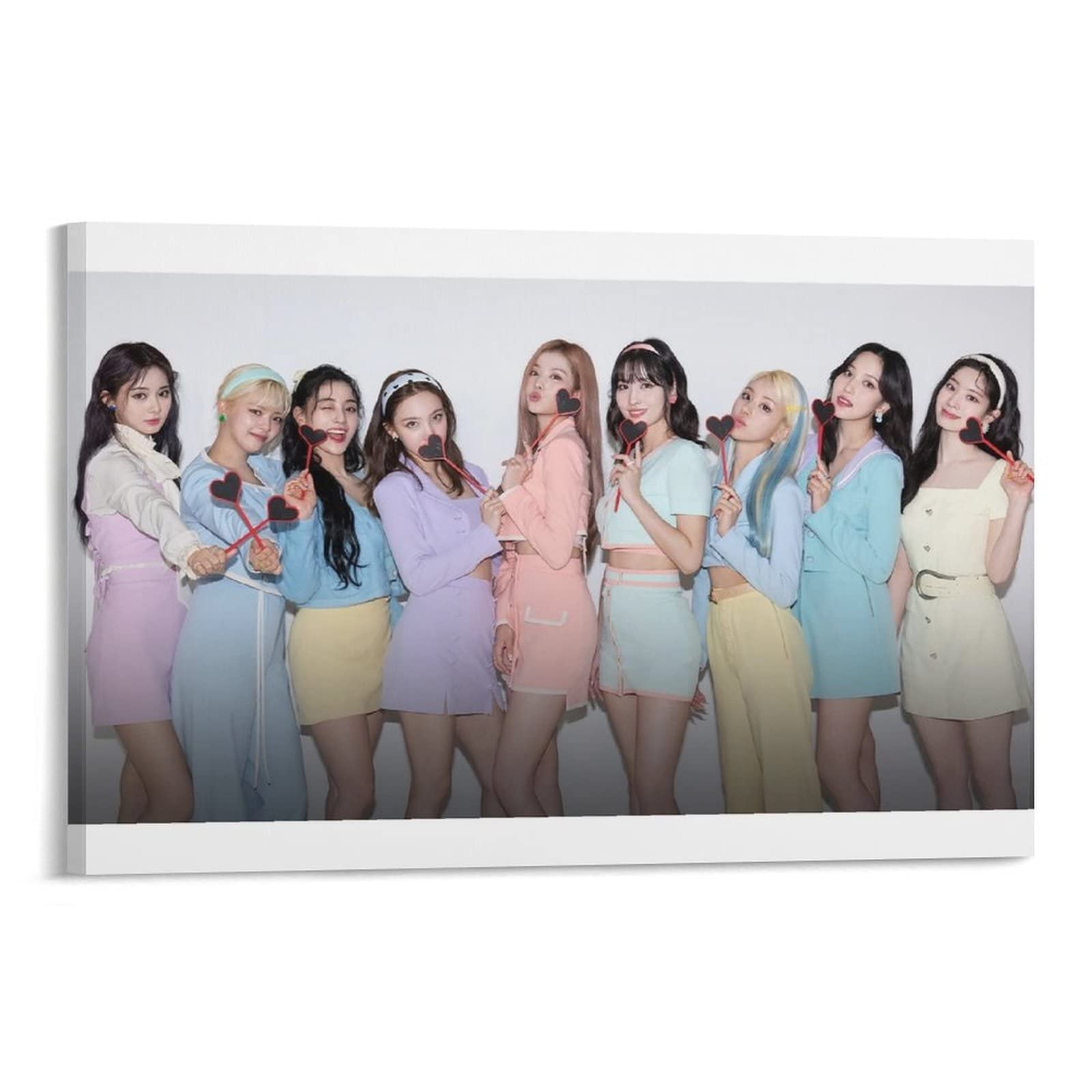 Twice K-pop Pop Poster Beautiful Wall Art Poster Scroll Canvas Painting Picture Living Room Decor Home 12x18inch(30x45cm)